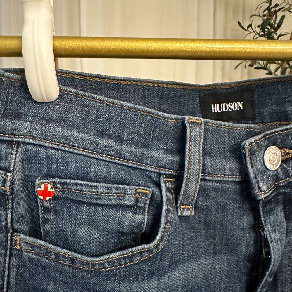 Hudson Women Blair High Rise Straight Crop Cuffed Jeans Slim